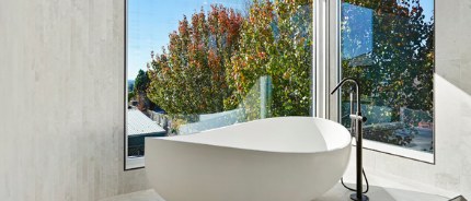 The Bowman Project bathroom with freestanding bath